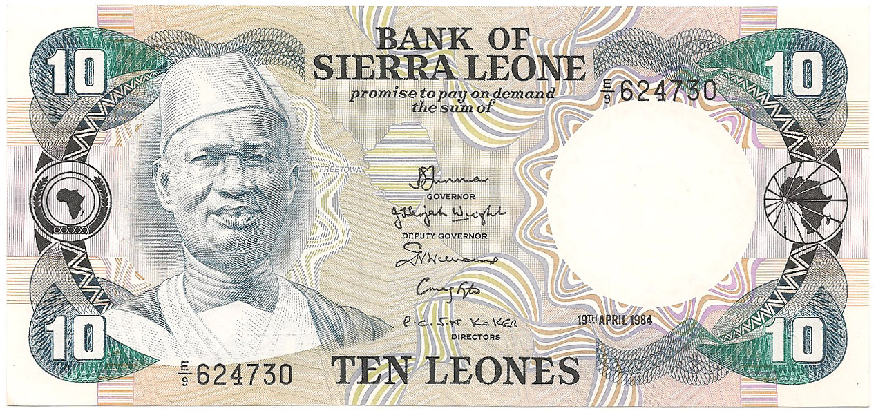 10 леоне, 1984 год, UNC