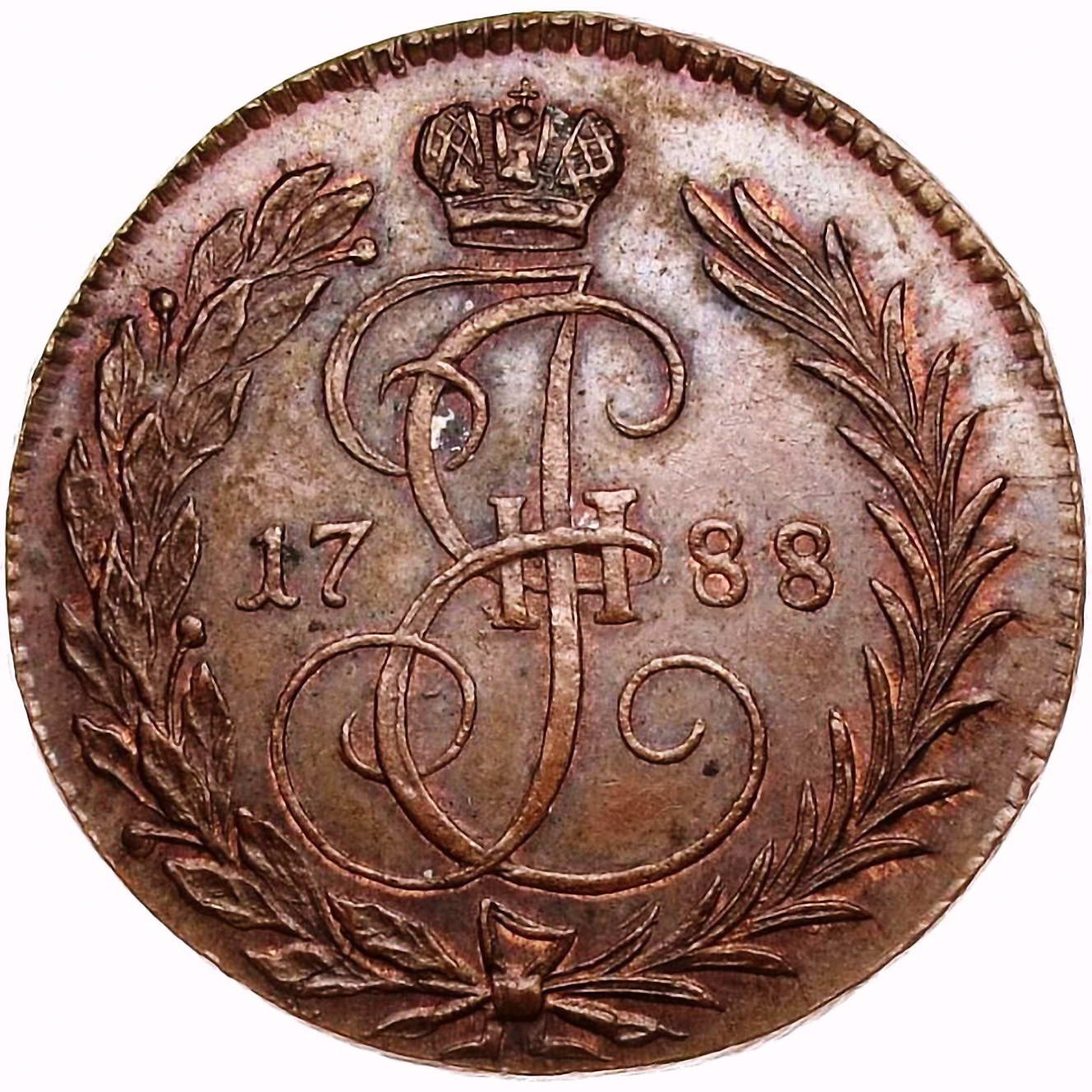 денга 1788, без обозначения монетного двора, Новодел