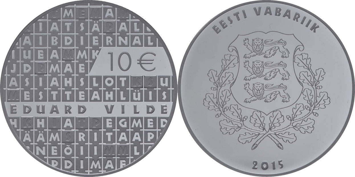 10 евро 2015, Эдуард Вильде [proof]